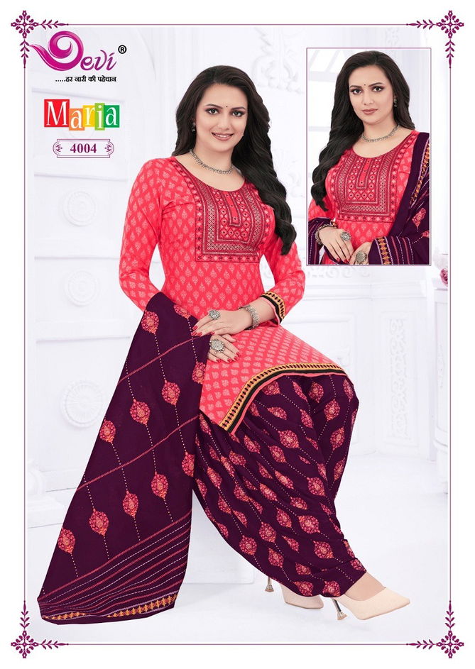 Maria Vol 4 By Devi Neck Work Cotton Patiyala Readymade Dress Orders In India